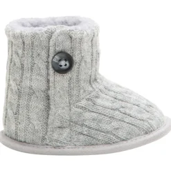 1/2 bottes en tricot à torsades et intérieur fourré
