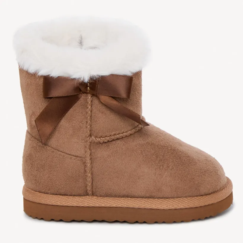 Bottes fourrées effet daim pour bébé fille