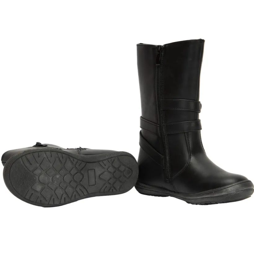 Bottes zippées à brides cœurs pour fille