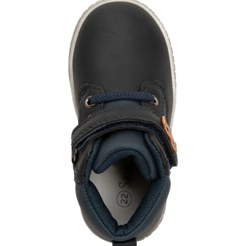 Bottillons bleu marine pour enfant garçon à lacets et scratch