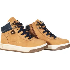 Bottillons camel avec lacets et zip pour garçon