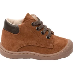 Bottillons camel en cuir pour bébé garçon
