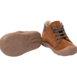 Bottillons camel en cuir pour bébé garçon