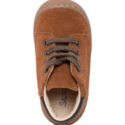 Bottillons camel en cuir pour bébé garçon