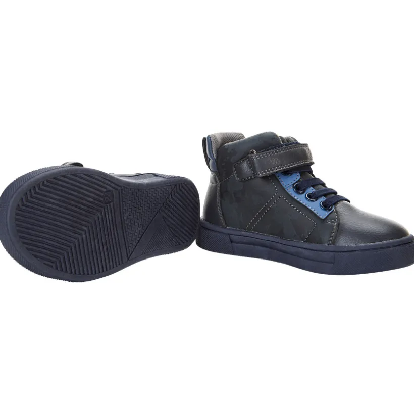 Bottillons effet cuir et imprimé camouflage pour bébé garçon