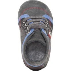 Bottillons en cuir à lacets avec print