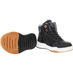 Bottillons fourrés à lacets élastiqués et zip pour garçon