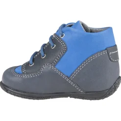 Bottillons à lacets en cuir avec broderies colorées