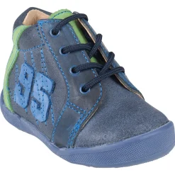 Bottillons à lacets en cuir avec patch "95"