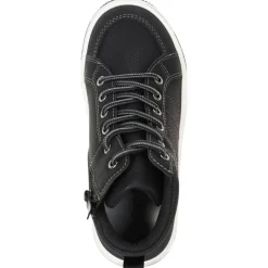 Bottillons noirs à zip et lacets pour garçon