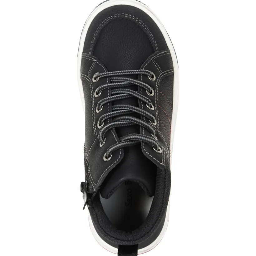 Bottillons noirs à zip et lacets pour garçon