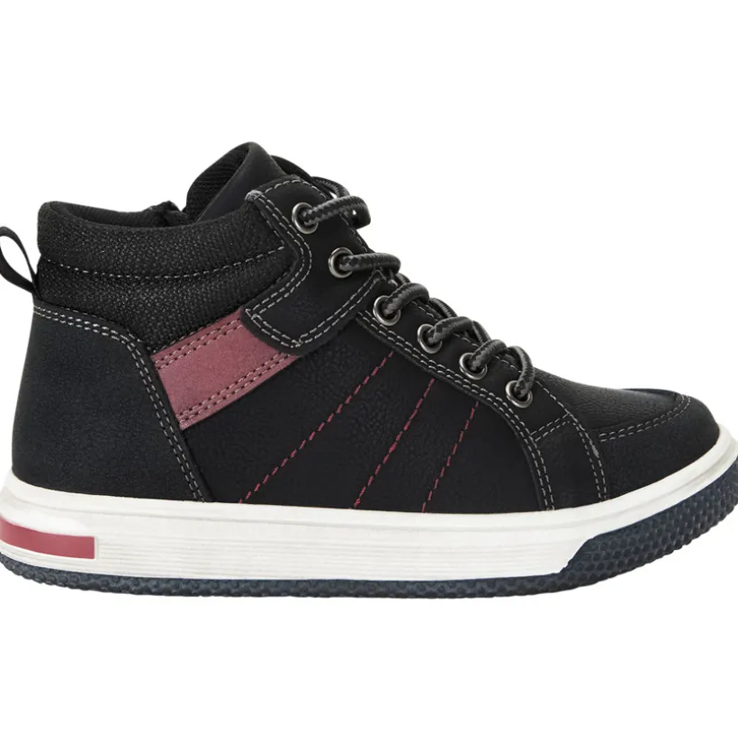 Bottillons noirs à zip et lacets pour garçon