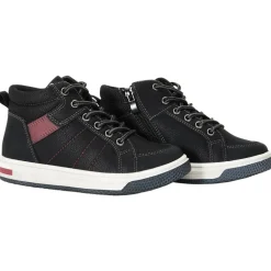 Bottillons noirs à zip et lacets pour garçon