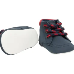 Bottillons souples bleu marine pour bébé garçon à lacets