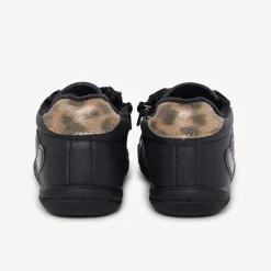 Bottillons zippés à empiècement léopard pour bébé fille