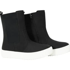 Bottines effet daim à semelle contrastée pour fille