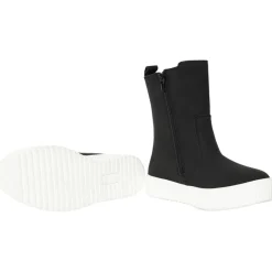 Bottines effet daim à semelle contrastée pour fille