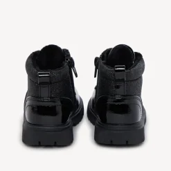 Bottines vernies et pailletées à zip pour bébé fille
