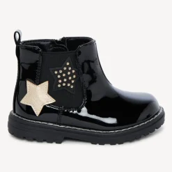 Bottines vernies et étoilées à zip pour bébé fille