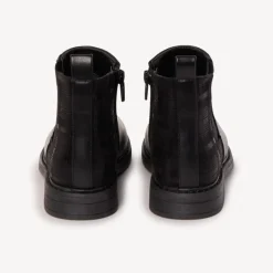 Bottines zippées effet cuir à quadrillage pour fille