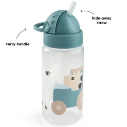 Bouteille avec paille Tiny Farm Bleu 350ml
