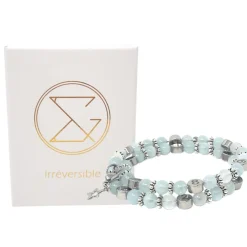 Bracelet d'allaitement en aigue marine béryl