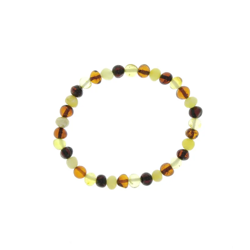 Bracelet d'ambre élastique pour adulte mix