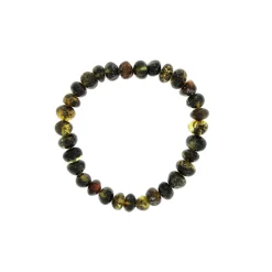 Bracelet d'ambre élastique pour adulte gray
