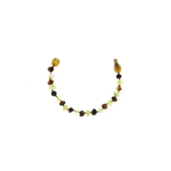 Bracelet d'ambre pour bébé à clip mix