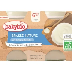 Brassé au lait de vache nature 2x130 g