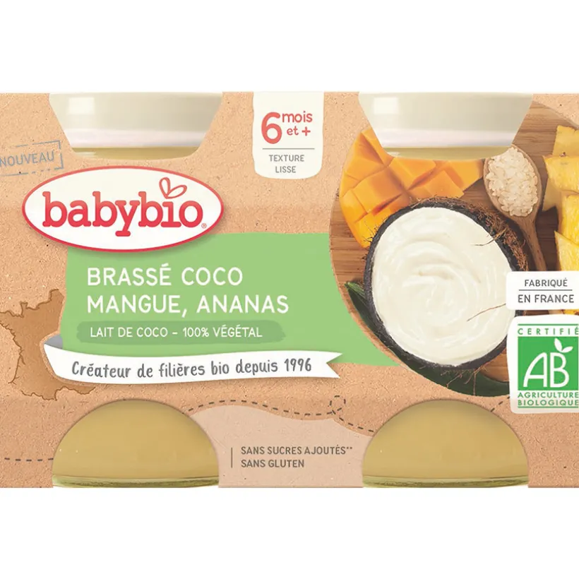 Brassé coco, mangue, ananas 2x130g