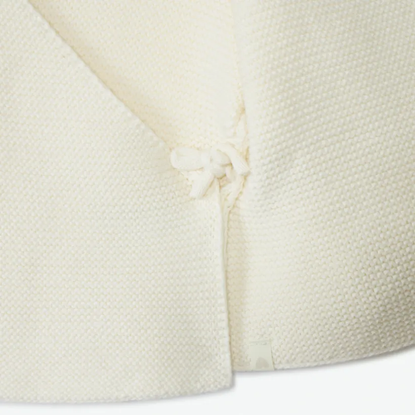 Brassière en tricot point mousse uni pour bébé fille
