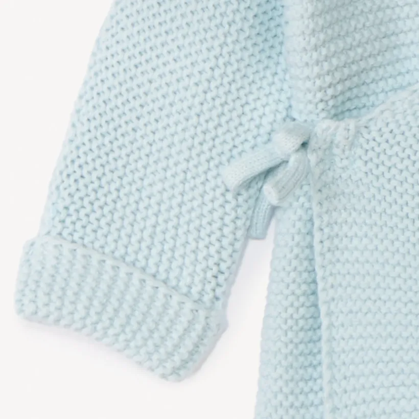 Brassière unie en tricot point mousse pour bébé
