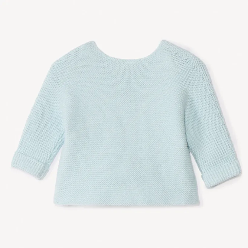 Brassière unie en tricot point mousse pour bébé