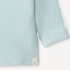 Brassière unie en tricot point mousse pour bébé