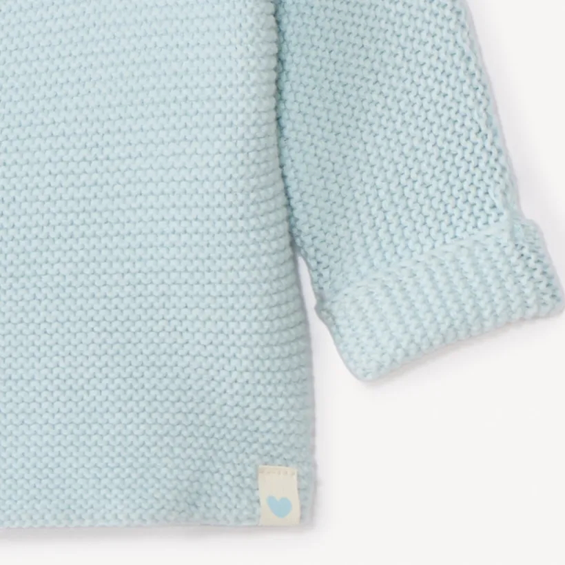 Brassière unie en tricot point mousse pour bébé