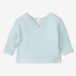 Brassière unie en tricot point mousse pour bébé