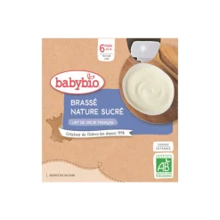 Brassé sucré Nature au lait de vache 4x85g