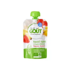 Brassé végétal au lait d'avoine, fraise et banane - 90g