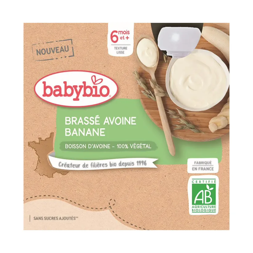 Brassé végétal avoine et banane 4x85g