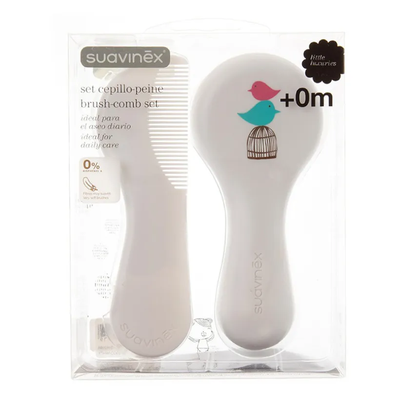 Brosse et peigne blanc