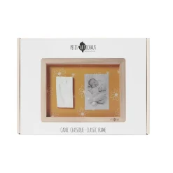 Cadre avec empreinte et photo Daisy ocre