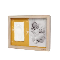 Cadre avec empreinte et photo Daisy ocre