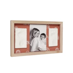Cadre 2 empreintes et photo Rainbow terracotta