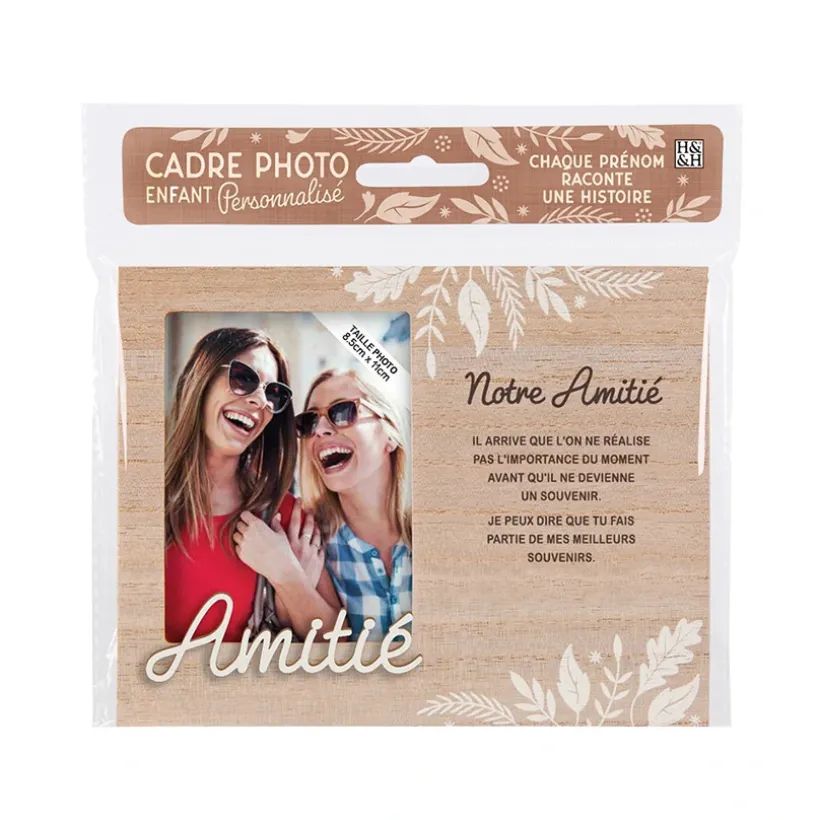 Cadre photo personnalisé 18,5 x 14,5 cm Amitié