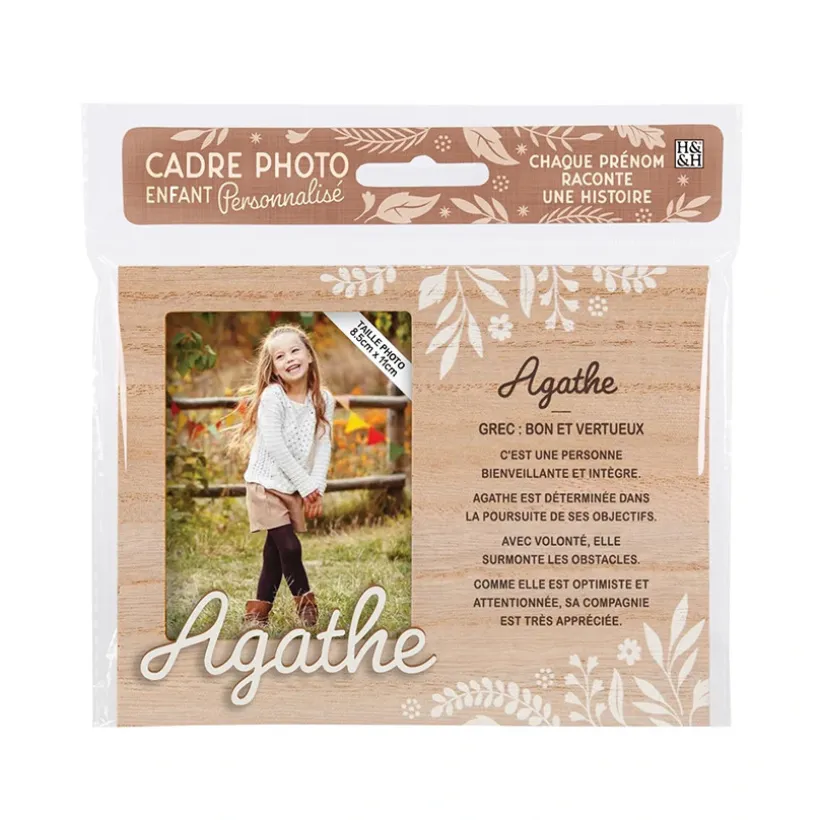 Cadre photo personnalisé 18,5 x 14,5 cm Agathe