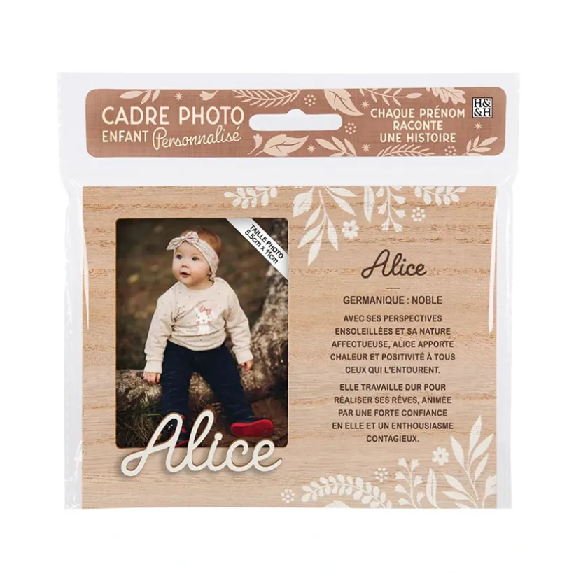 Cadre photo personnalisé 18,5 x 14,5 cm Alice