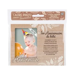 Cadre photo personnalisé 18,5 x 14,5 cm 1er anniversaire