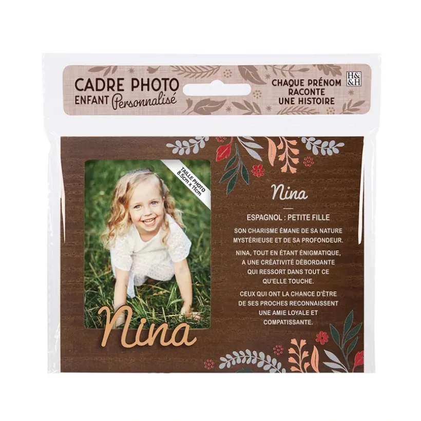 Cadre photo personnalisé 18,5 x 14,5 cm Nina
