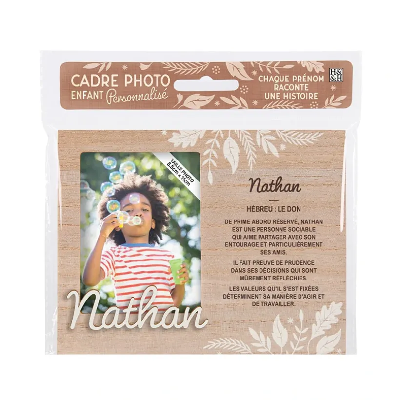 Cadre photo personnalisé 18,5 x 14,5 cm Nathan